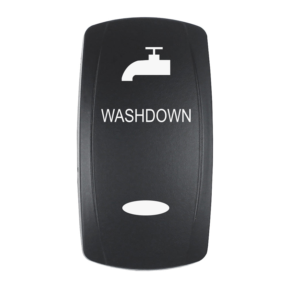 Pacer Actuator WASHDOWN fV Series Contura Switches Black Laser Etched TopBottom Light EV2LEWSHDWN