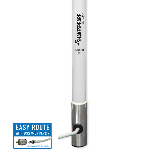 Shakespeare Galaxy 5225XT 8 VHF Antenna 6dB Gain Reduced Length 5225XT