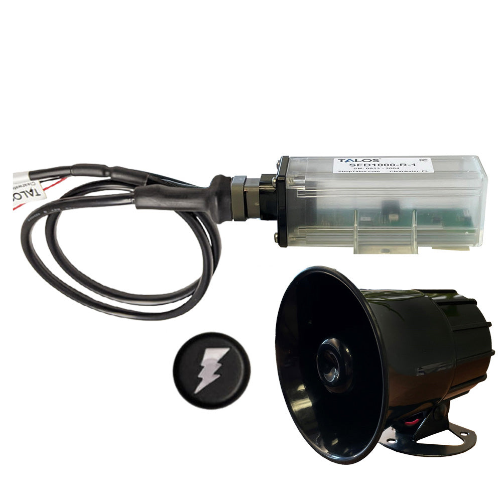 TALOS Remote Housing Lightning Detection System w20 Cable External Horn Black Round Indicator 45 Horn Cable