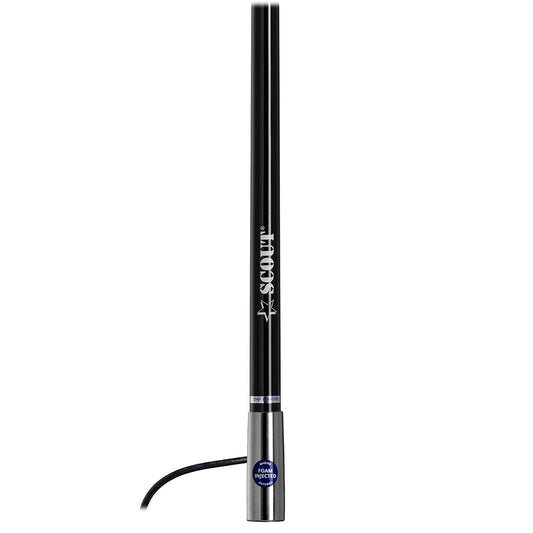 Scout Titan Series 4 Black VHF Antenna 3dB Stainless Steel Ferule w5M RG58 Includes PL259 PF AN NVHF00045T