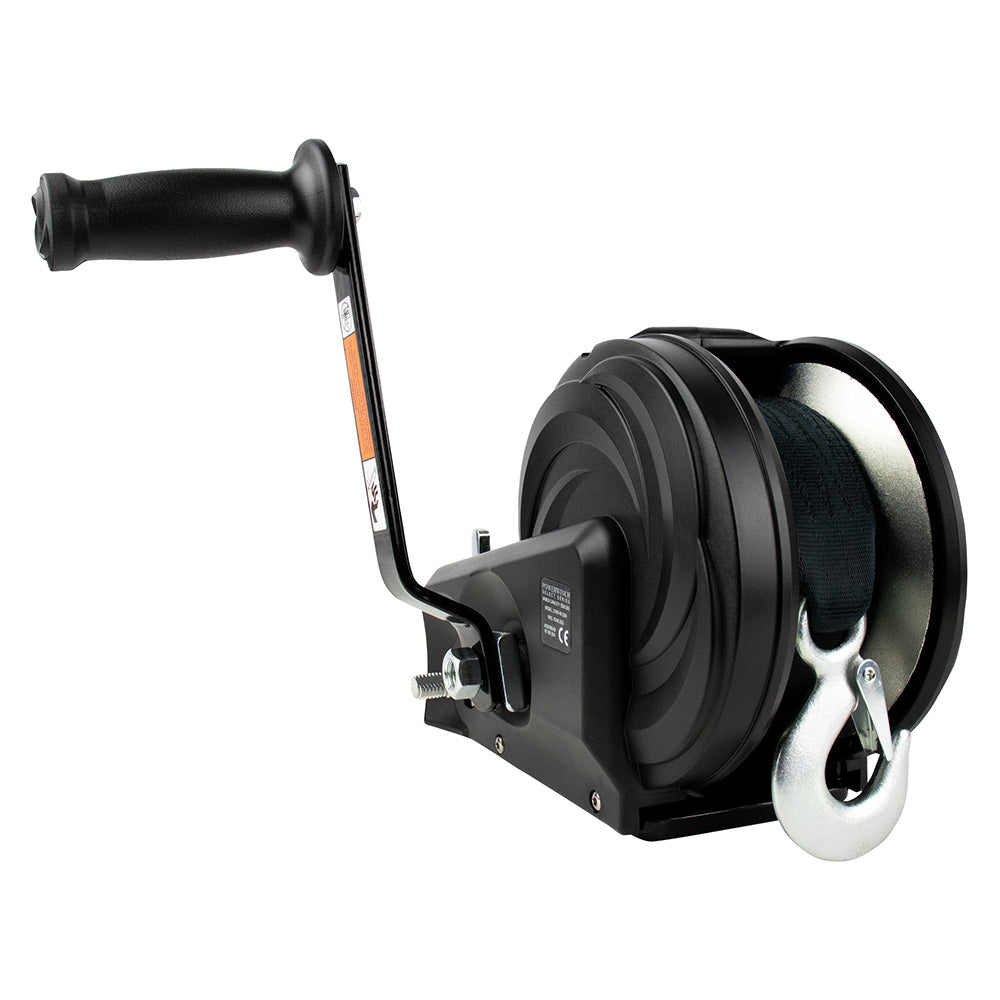 Powerwinch Select Series Winch 1800lb 2 Speed 8 Crank Arm Carbon Black 21400W18008BR