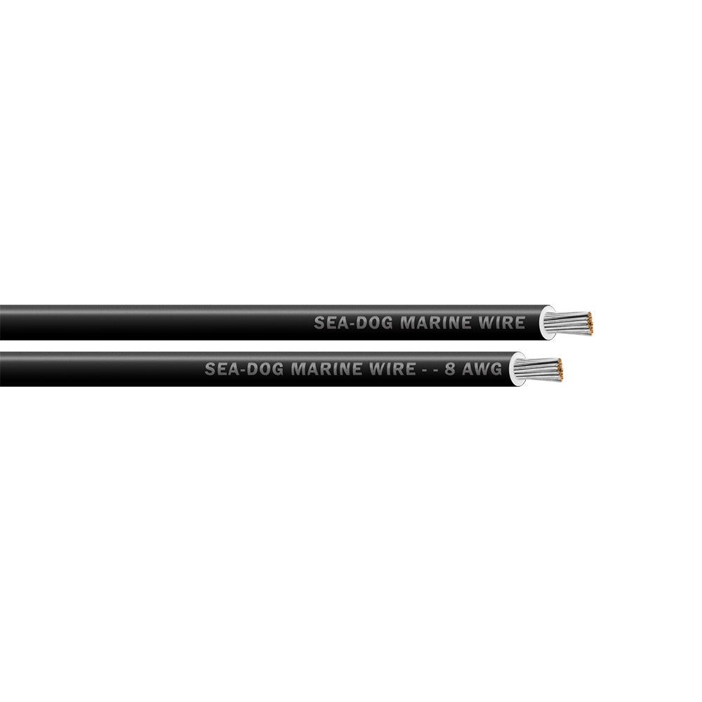 SeaDog 8 AWG Black Primary Wire 100 8008012
