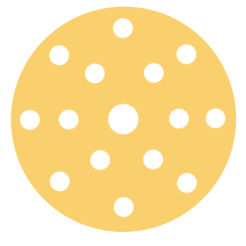 RUPES MULTIPURPOSE Paper Abrasive Discs 150mm 6 15 Holes P40 Grit Box of 50pcs 945PD040