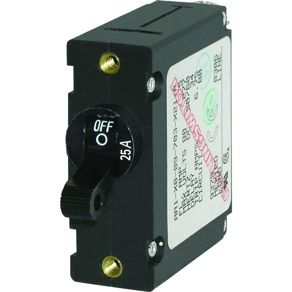 Blue Sea 7216 AC DC Single Pole Magnetic World Circuit Breaker 25 Amp 7216