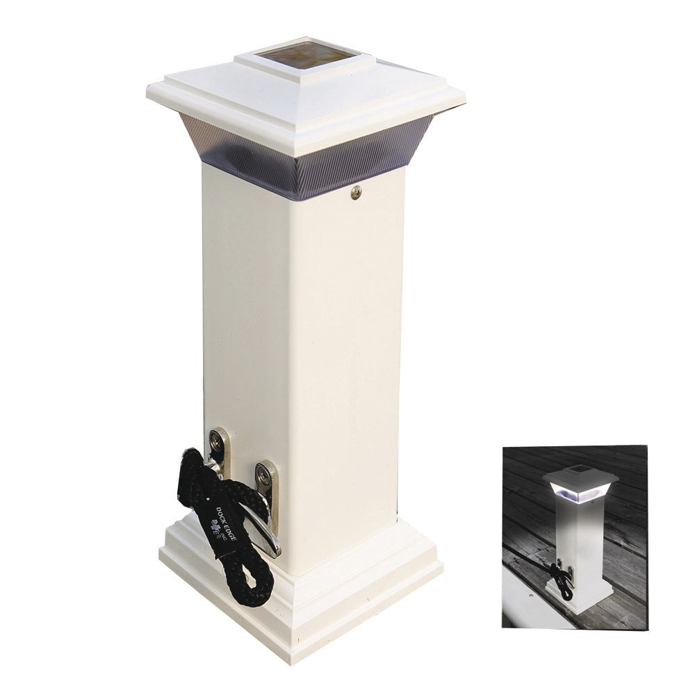 Dock Edge Cleatlite Solar Dock Light wSS Mooring Cleat 12 DE96250F