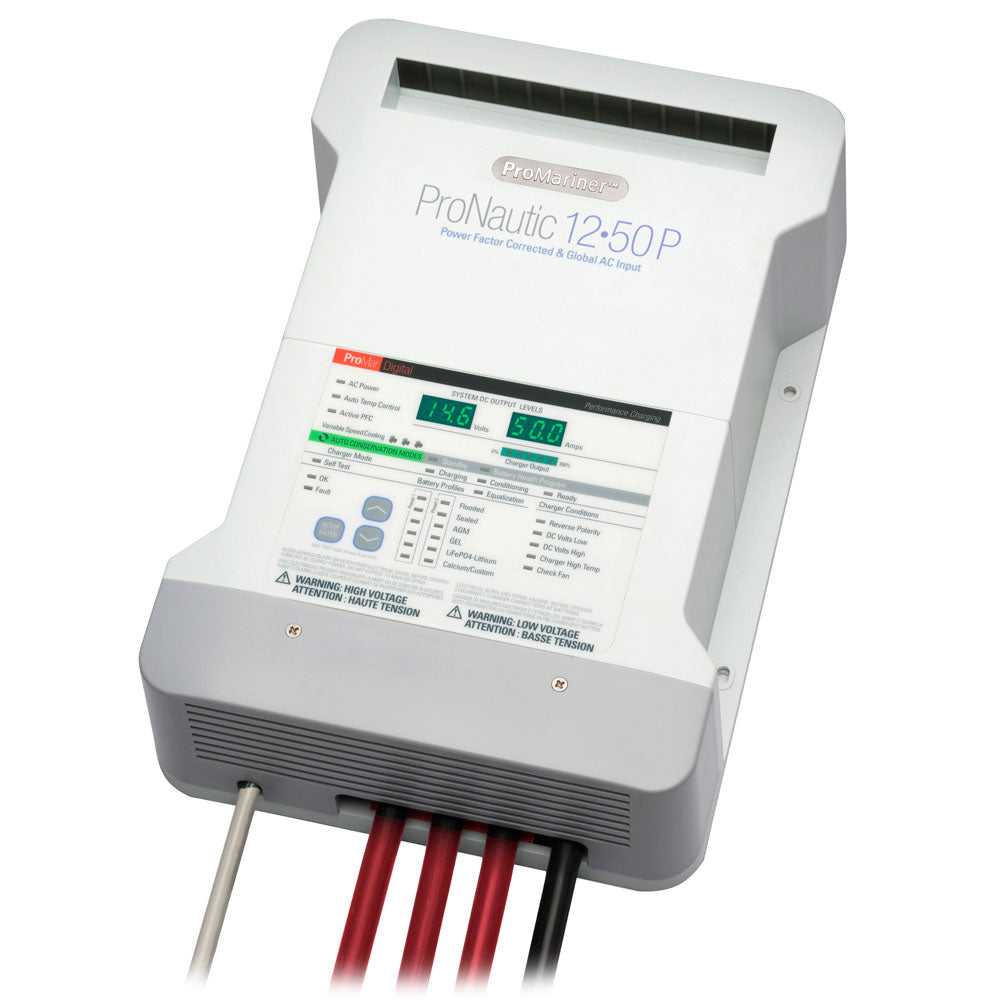 ProMariner ProNautic 1250P 50 Amp 3 Bank Battery Charger 63150