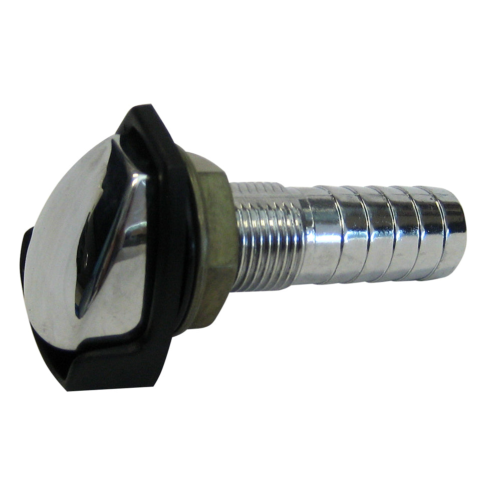 Perko Gas Tank Vent wSplash Guard Chrome Plated Zinc Hose 0506DP4CHR