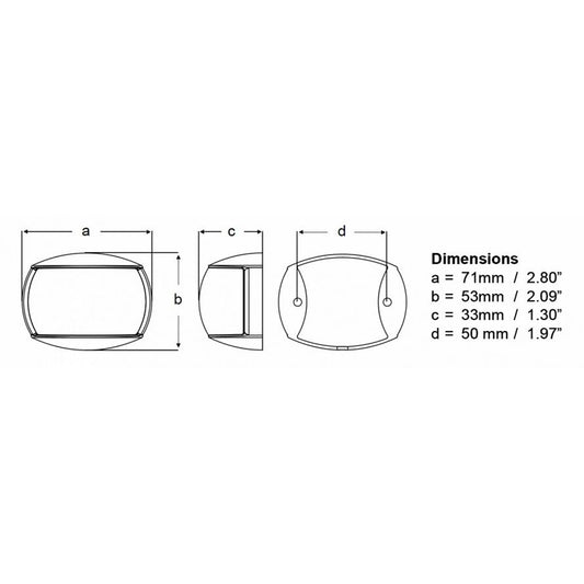 Hella Marine NaviLED Port Starboard Pair 2nm Colored LensWhite Housing 980520811