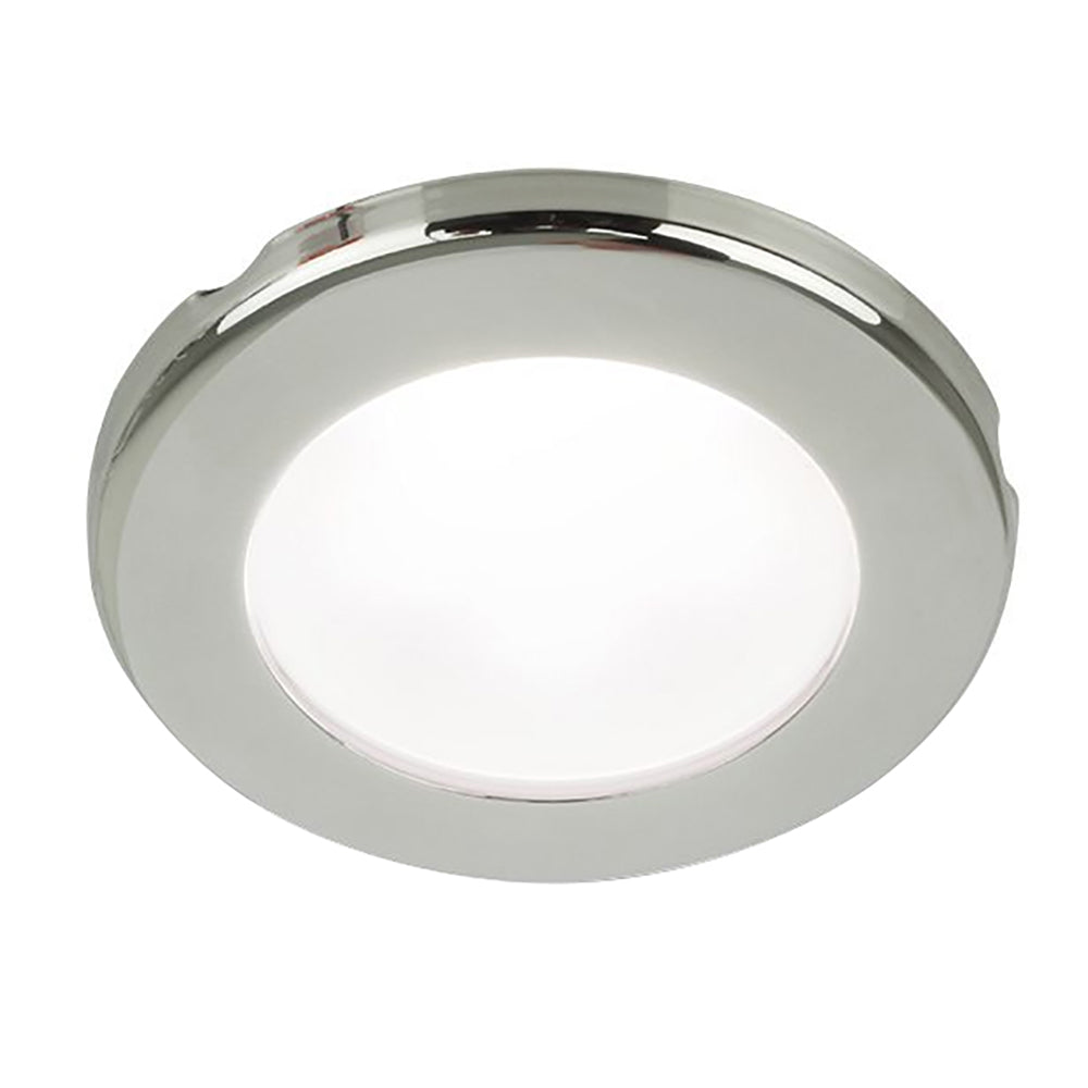 Hella Marine EuroLED 75 3 Round Screw Mount Down Light White LED Stainless Steel Rim 12V 958110021