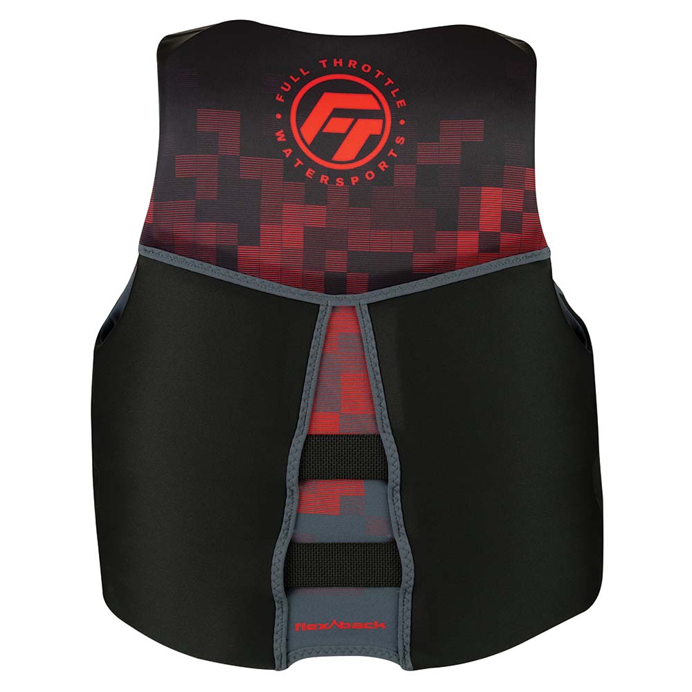 Full Throttle Mens RapidDry FlexBack Life Jacket XL BlackRed 14250010005022