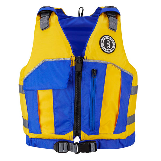 Mustang Youth Reflex Foam Vest YellowRoyal Blue MV70302200216