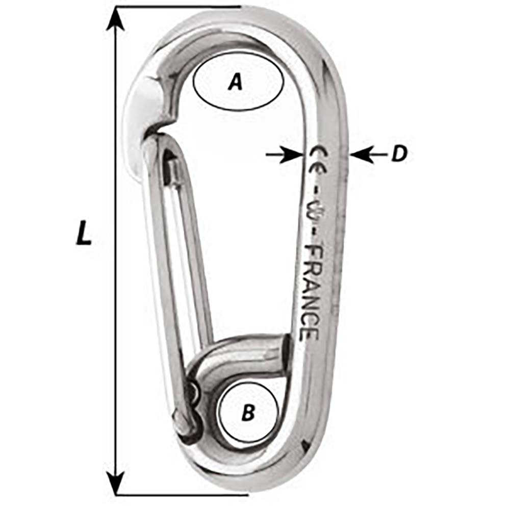 Wichard Symmetric Carbine Hook Length 60mm 14 02313