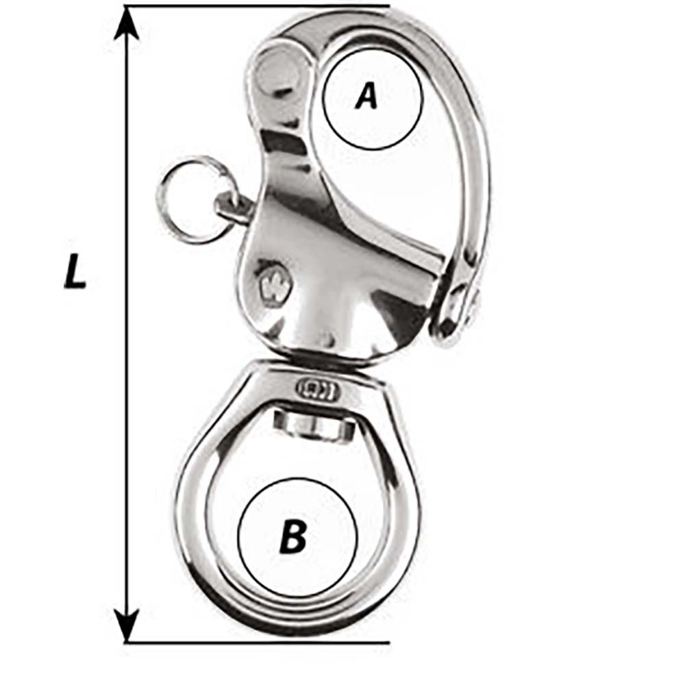 Wichard HR Snap Shackle Large Bail Length 140mm 02377