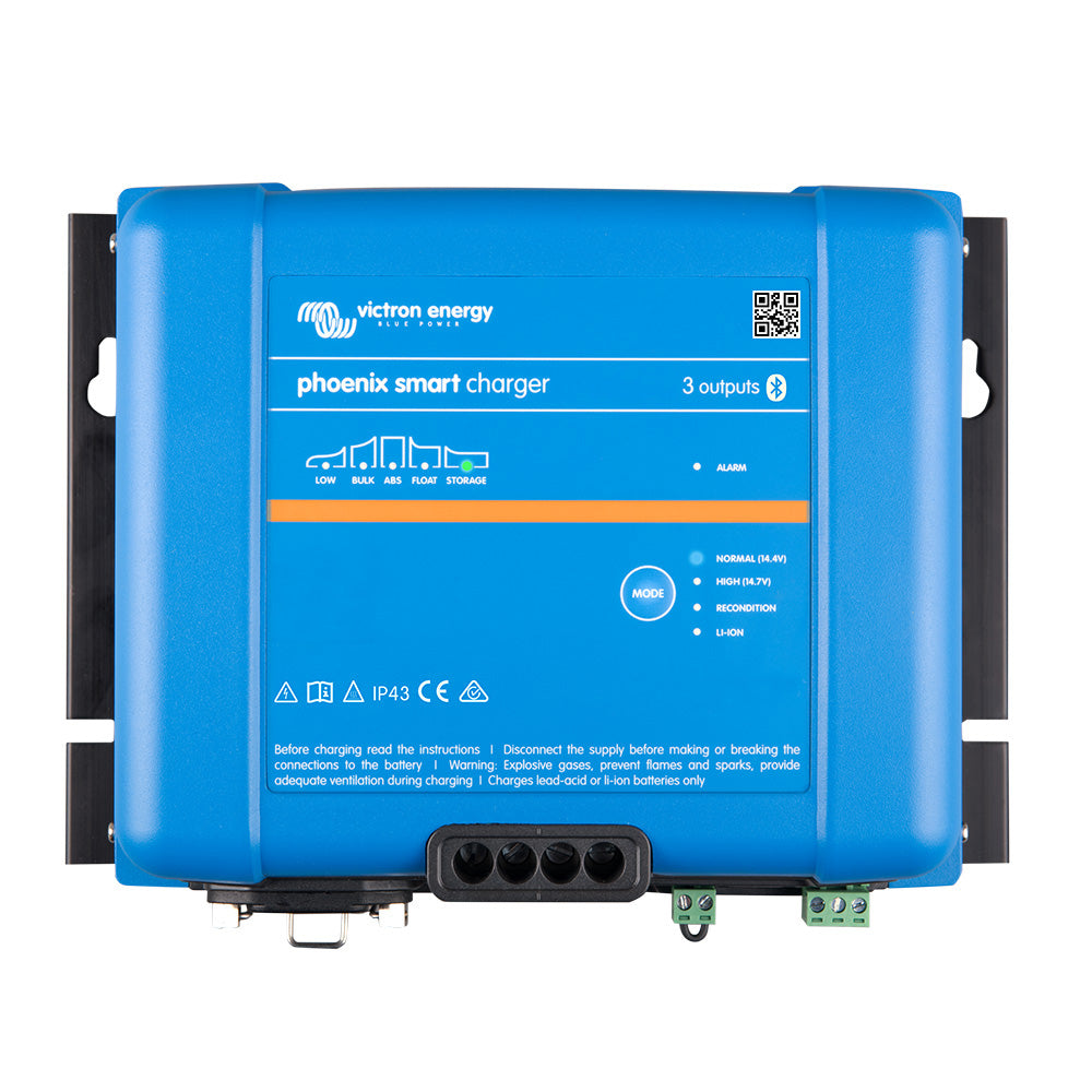Victron Phoenix Smart IP43 Charger 2425 3 120240VAC Requires 515P Mains Cord PSC242553095