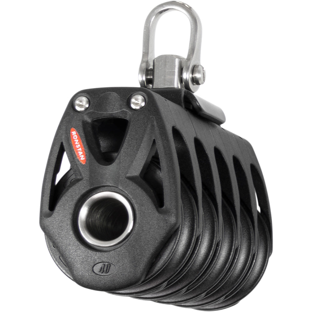 Ronstan Series 40 Orbit BB Quin Block wSwivel Shackle RF48500