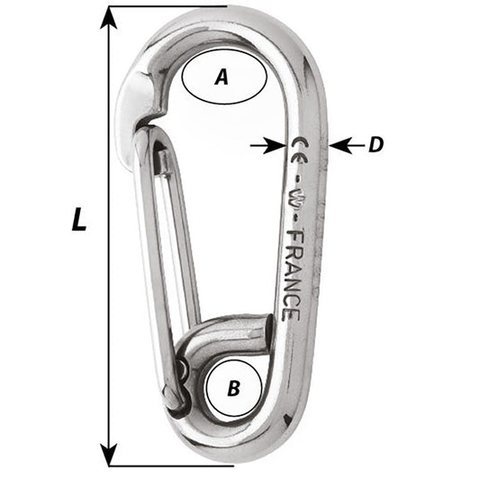 Wichard Symmetric Carbin Hook 120mm Length 1532 02317