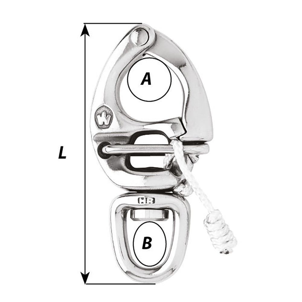Wichard HR Quick Release Snap Shackle With Swivel Eye 130mm Length 518 02677