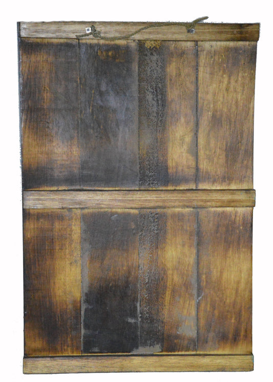 Back of sign - wood slats with string to hang it