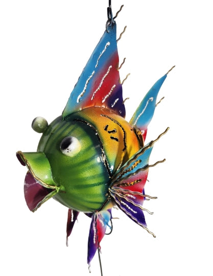 Metal Hanging Fish Candle Holder