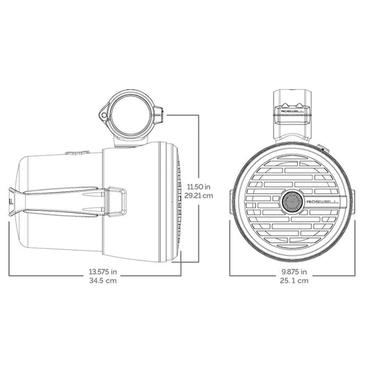 Roswell R1 8 Tower Speakers  White  100W RMS  200W Peak Power C9201710