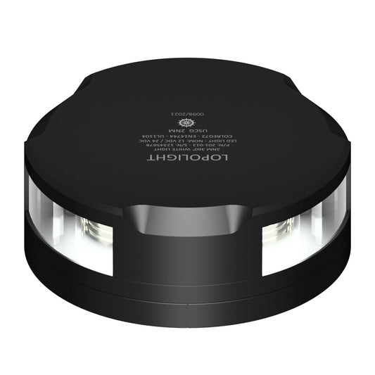 Lopolight 360Degree Anchor Light  2NM  Black Housing wFB Base 201012FBB