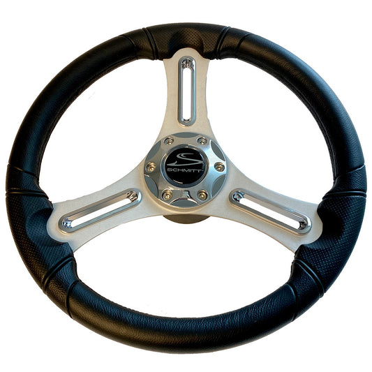 Schmitt Marine Torcello 14 Wheel  03 Series  Polyurethane Wheel wChrome Trim  Cap  Brushed Spokes  34 Tapered Shaft 