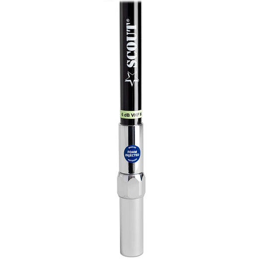Scout 8 QuickFit Black VHF Antenna w5M Cable  FME Quick 6 Foam Filled 6db Solid Brass  Copper Element PF AN NVHF00042T