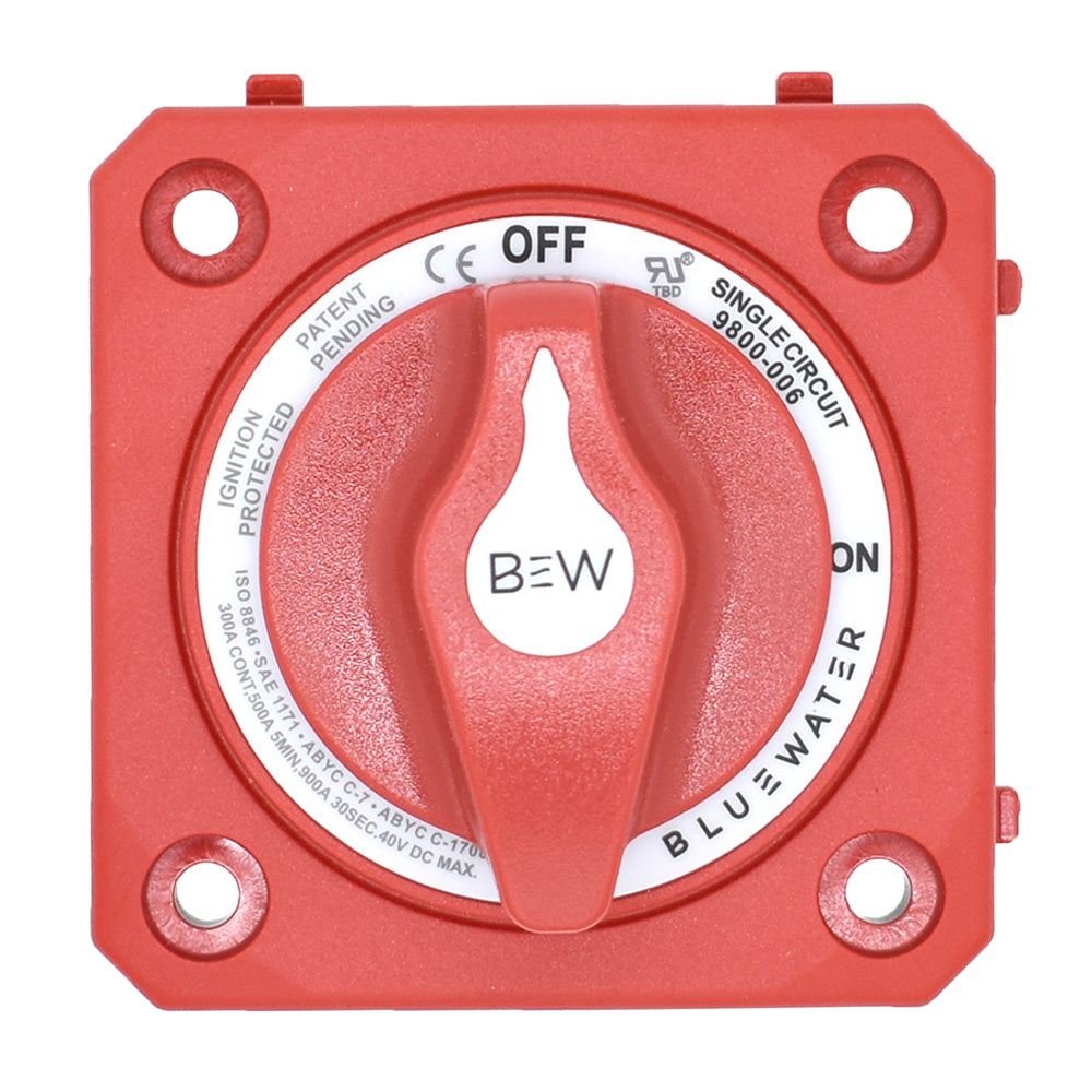 Bluewater OnOff Switch Battery Switch  Panel Mount  Red 980000610