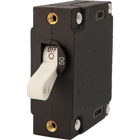 Egis A Series White Toggle Panel Mount Circuit Breaker  Single Pole 50A 320150