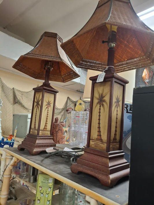 Pair of Palm Tree Lamps
