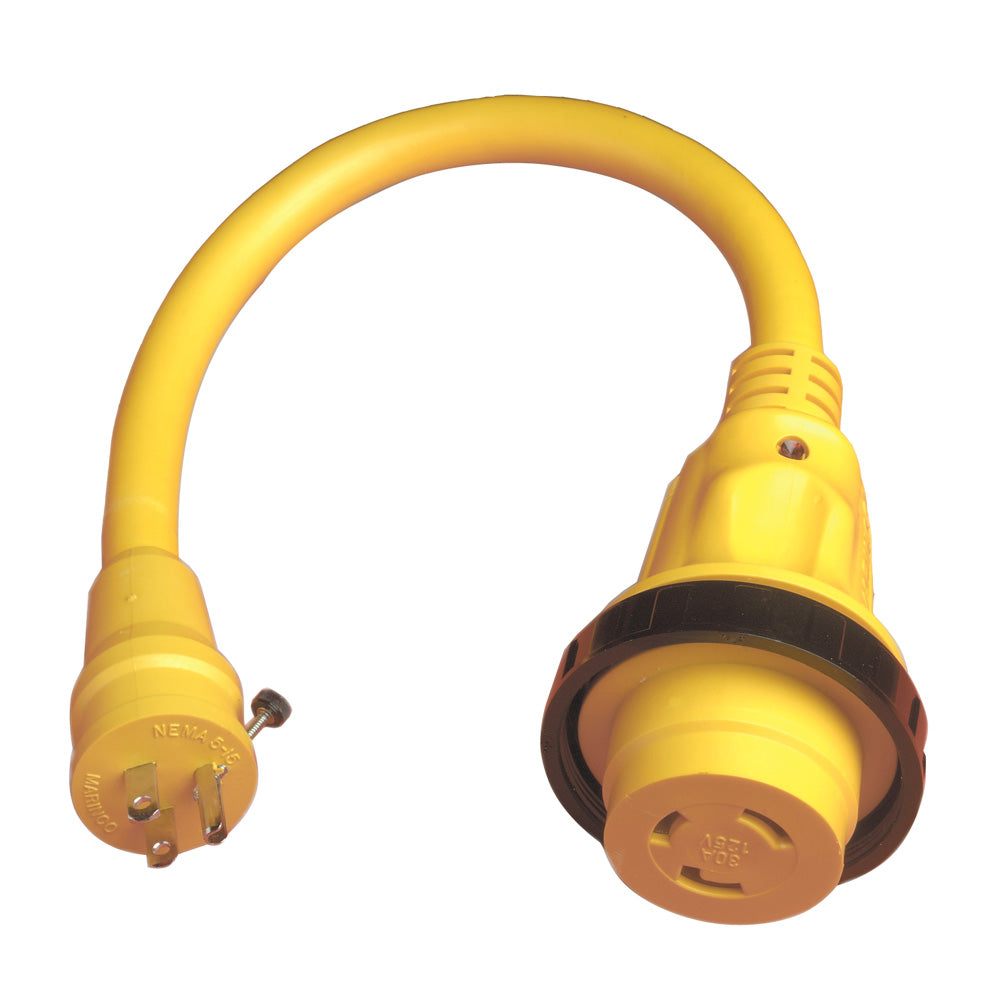 Marinco Pigtail Adapter Plus  30A Female To 15A Male 104SPP