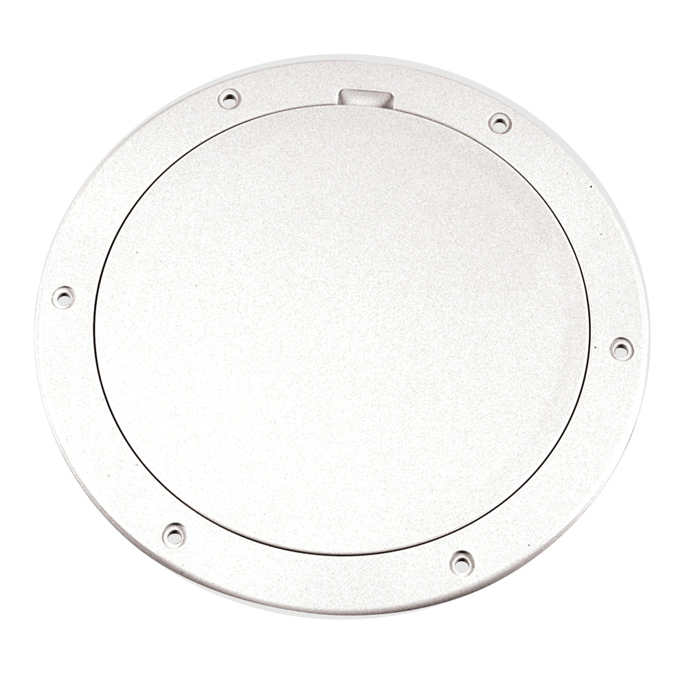 Beckson 6 Smooth Center PryOut Deck Plate  White DP61W