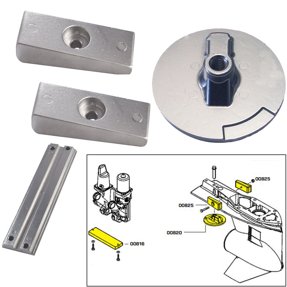 Tecnoseal Anode Kit wHardware  Mercury Verado 4  Aluminum 20814AL