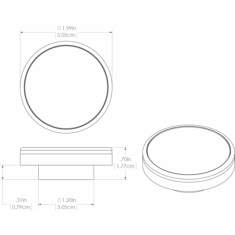 Lumitec Halo Flush Mount Down Light Spectrum RGBW  Brushed Housing 112807
