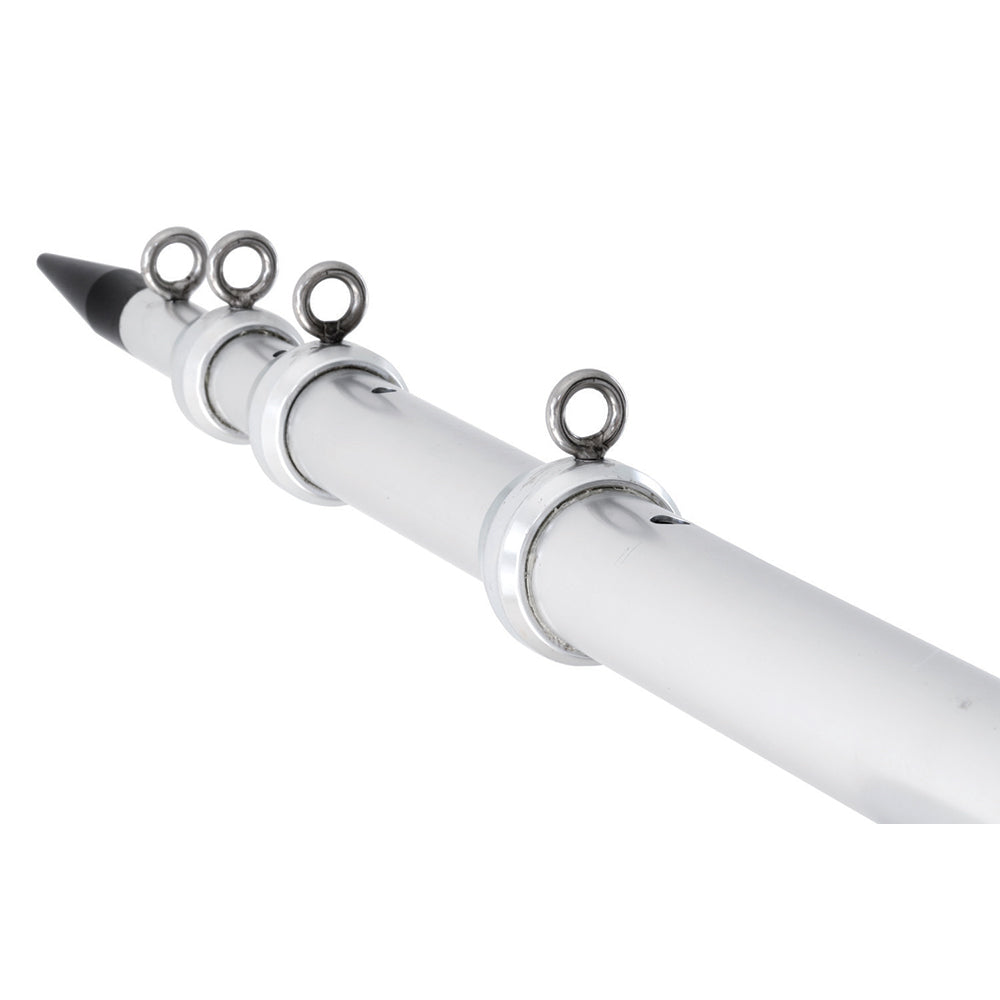 Tigress XD Telescoping Aluminum Outrigger Poles  18  112 OD  Silver 88925