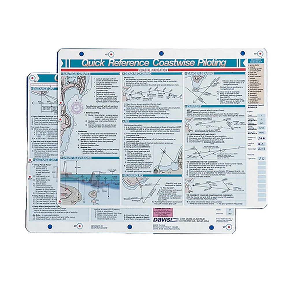 Davis Quick Reference Coastwise Piloting Card 126