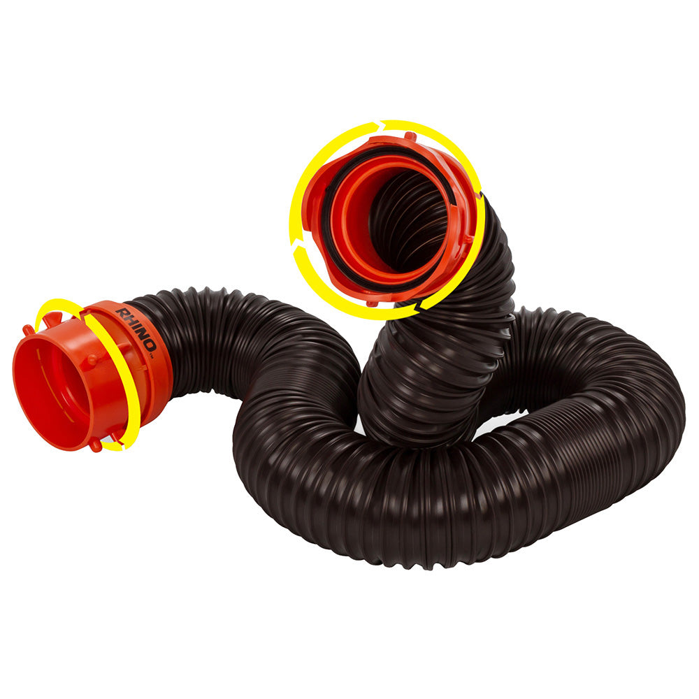 Camco RhinoFLEX 5 Sewer Hose Extension wSwivel Bayonet  Lug 39765