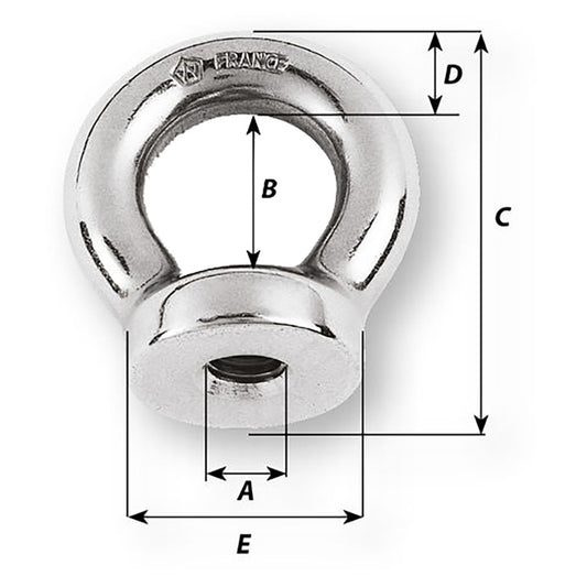 Wichard 38 Eye Nut  1316 Diameter 06351