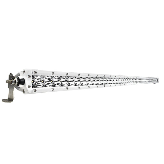 Black Oak Pro Series 30 Single Row 50 LED Light Bar  Combo Optics  White Housing 50CMS5OS