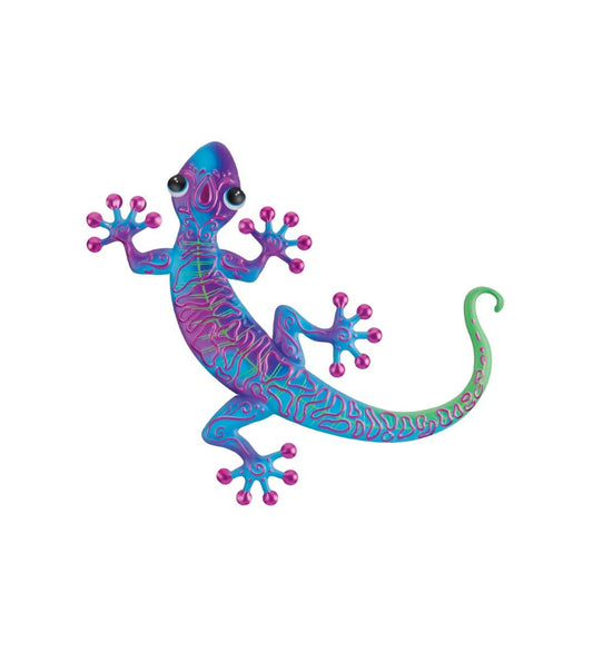 Colorful gecko illustration on a white background